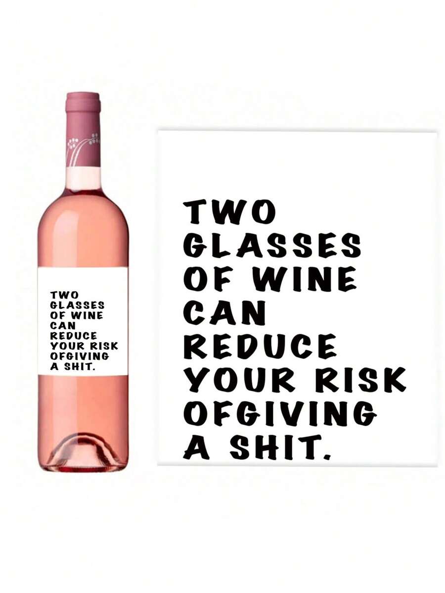 SHEIN 4Pcs/8Pcs/12Pcs/ Funny Birthday Wine Bottle Label For Him Elder, Rude Birthday Wine Stickers For Dad And Grandpa, Wine Bottle Stickers For Party Decoration - Multicolor - View 1