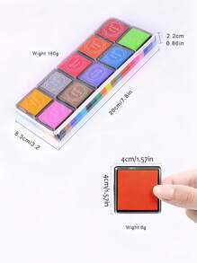 20 件儿童手指画印台套装，可水洗可重复使用涂抹器艺术用品，适用于涂鸦绘画工艺品，学龄前儿童活动礼物圣诞节生日派对 - 彩色 - 查看 9