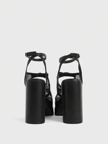 Sugerpunk Women's Fashion Waterproof Platform High Heel Sandals, Summer - Black - View 9