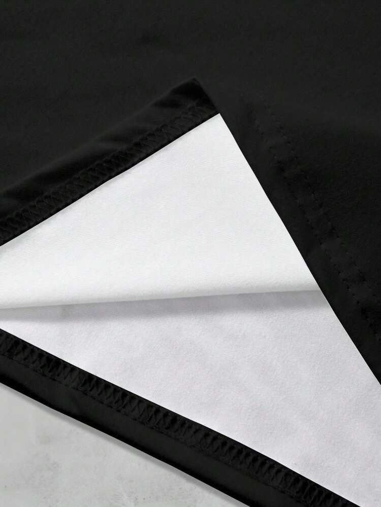 Manfinity Dauomo Maglietta da uomo in stile college, casual e semplice, con stampa retrò a pois e combinazione di numeri e lettere, dal sapore sportivo e da strada - Multicolore - Visualizzare 4