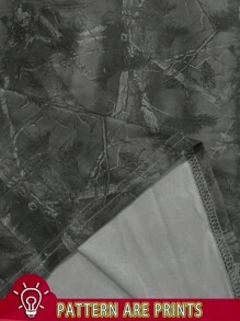 Manfinity Dauomo 男士休闲树枝印花短袖T恤，夏季 - 彩色 - 查看 3