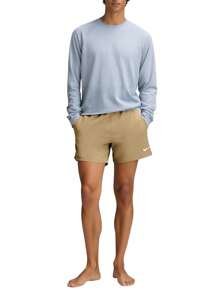 Nike Quần bơi nam mùa hè rộng rãi thoải mái ngoài trời có dây rút - màu nâu - Xem 3