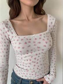 Áo thun dài tay ôm sát, có nơ ren cho bé gái tuổi teen, thoải mái cho mùa thu/đông, dự tiệc, dạo phố, đi học, xuân/thu/Giáng sinh, ngày lễ/ngày gia đình/năm mới. Áo dễ thương cho bé gái tuổi teen, quần áo giá rẻ dễ thương, áo dài tay mùa hè cho bé gái, áo dài tay cho bé gái, quần áo dễ thương cho bé gái tuổi teen. - trắng - Xem 3