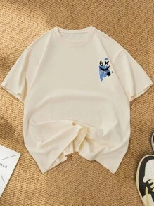 Manfinity Hypemode Men's Casual Printed Short Sleeve T-Shirt, Summer - Khaki - View 5