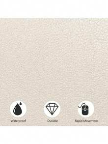 SHEIN Tấm lót bàn bằng da, tấm lót chuột, tấm lót bàn văn phòng, tấm lót bàn máy tính xách tay, tấm lót viết chống thấm nước cho văn phòng và gia đình khi trở lại trường học - Màu be - Xem 3