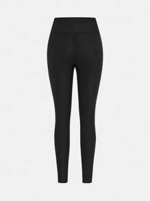 SHEIN Tween Girls' High Waist Elastic Skinny Compression Leggings, Slim Fit Yoga Pants Women Black Leggings Basic Black Leggings High Waisted Black Leggings Black Yoga Pants Fall Winter