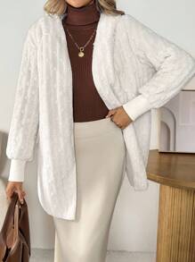 SHEIN LUNE Jaqueta de malha com capuz texturizada de cor sólida casual feminina, roupa básica para o dia a dia, outono/inverno, roupas de inverno para mulheres, tops para sair, roupas de outono para mulheres, roupas de outono para mulheres, top fofo, roupas de inverno, roupas casuais para mulheres, tops para sair, roupas brancas para mulheres, roupas de outono para mulheres, roupas de outono para mulheres, tops de outono, roupas femininas de outono, nova moda de outono, roupas de outono para mulheres, roupas de outono para mulheres