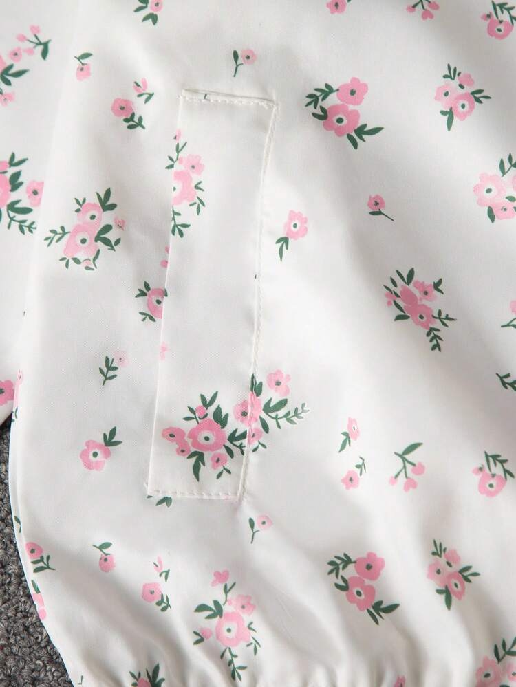 女童甜美辣味修身毛绒袖口连帽针织毛衣，百搭春秋装 - 白色 - 查看 8