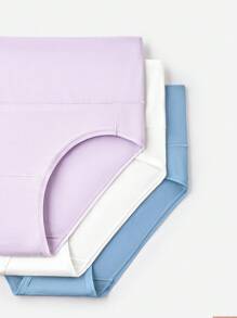 LUVLETTE 3条装棉质高腰女士内裤套装-粉色 - 彩色 - 查看 8