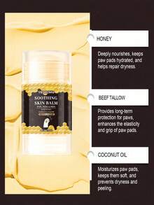 SHEIN 1pc 3pcs 40g Pet Honey Paw Balm, Gentle Nourishing Moisturizing Stick, Deeply Hydrates & Nourishes Paw Pads, Enhancing Elasticity & Preventing Cracked Paws, Suitable For Paws, Nose, Skin Etc., Easy & Safe Application, Excellent Moisturizing Effect - Multicolor - View 6