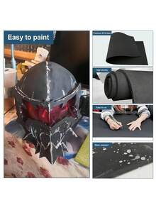 EVA 泡沫卷 - 2mm-10mm 厚黑色工艺泡沫板 - 15 英寸 X 39 英寸大型角色扮演泡沫板 - 超高密度 86 Kg/M³ - 柔韧有弹性，适用于工艺项目服装角色扮演泡沫 - Biguphate 出品 - 黑色 - 查看 2