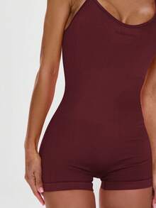 Musera Sport 细肩带运动连体衣，适合健身、板式网球、网球、匹克球等运动，冬夏皆宜。 - 酒紅色 - 查看 4