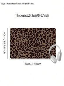 SHEIN 1 件豹纹桌垫现代艺术大鼠标垫办公桌配件橡胶底座带缝边防滑键盘垫适用于办公室家用电脑可作为送给男士女士朋友的礼物返校 - 彩色 - 查看 8