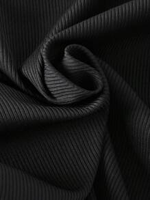 SHEIN Explorewe Áo thun trễ vai thời trang nữ trẻ, áo crop top ngắn in chữ, bộ sưu tập mùa hè mới - màu đen - Xem 5