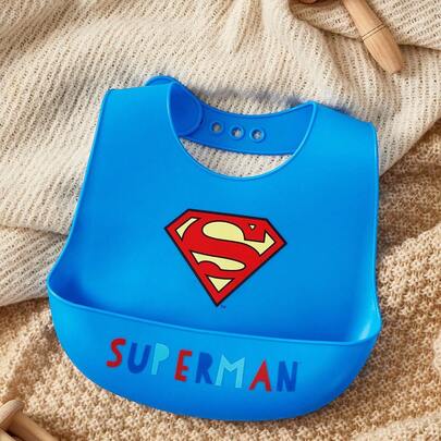 SUPERMAN X Cozy Pixies Baby Cartoon Pattern Cute Daily Wear Bib