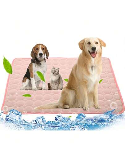 SHEIN Tapete de Resfriamento Lavável para Cães, Tapete de Resfriamento de Seda de Gelo para Cães, Almofada de Resfriamento Automático para Animais de Estimação, Cobertor de Resfriamento para Cães para Assentos Internos e Externos de Carro