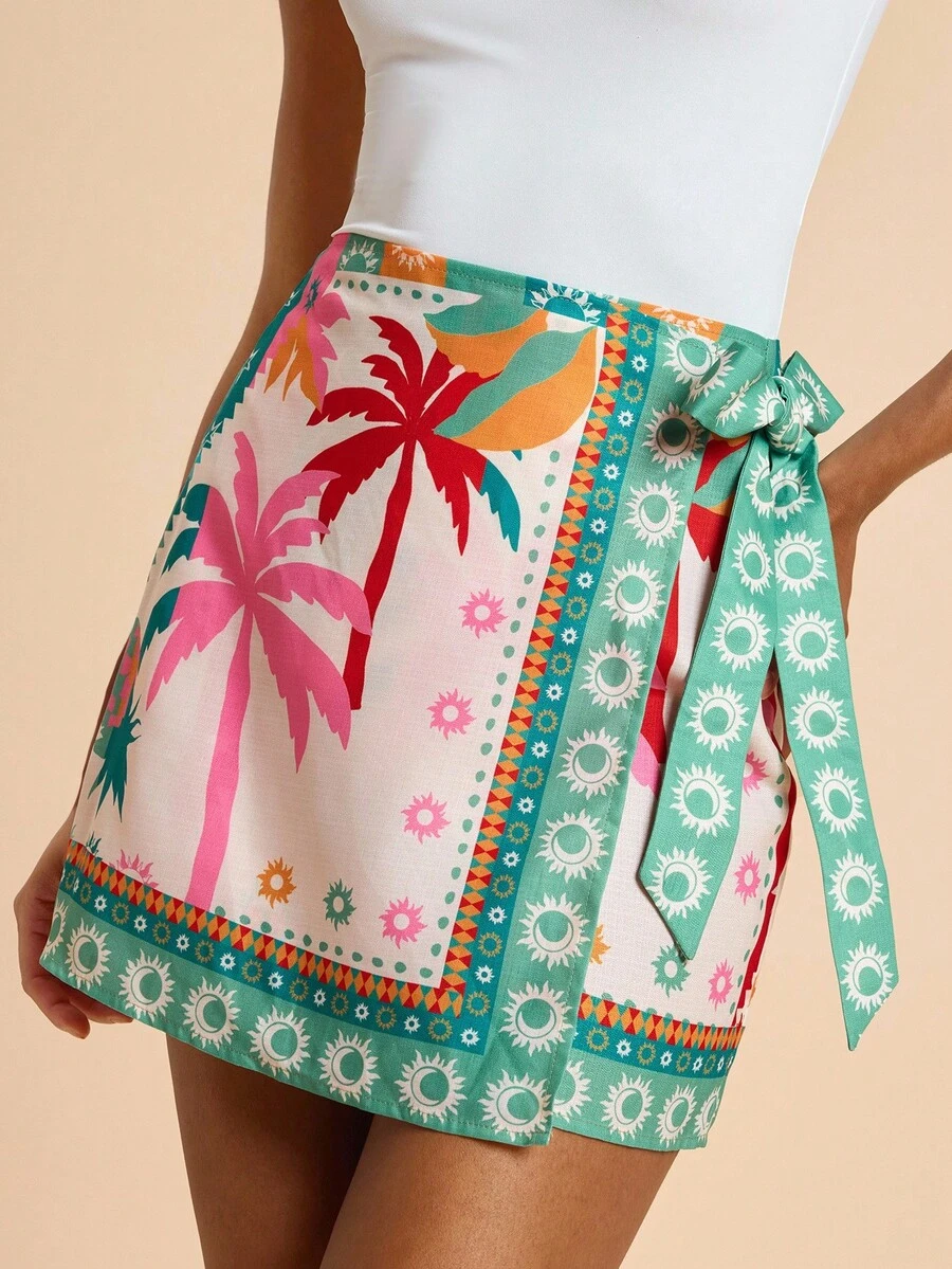 Travachic Váy quấn Sarong họa tiết nhiệt đới thường ngày cho nữ Váy cây cọ mùa hè đi nghỉ, Váy quấn, Phong cách thường ngày cho nữ, Mùa thu cho nữ, Mùa thu sang trọng, Đi chơi, Thanh lịch, Phong cách đồng quê cho nữ - Nhiều màu - Xem 1