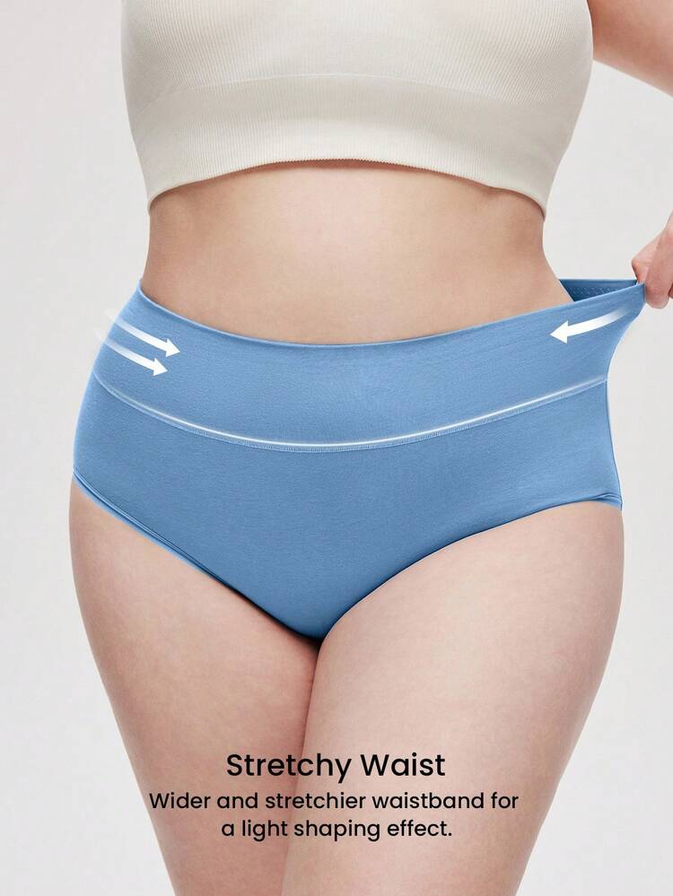 Plus 3-Pack High-Waist Briefs