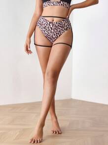 Menodora SHEIN Sport Leopard Print Booty Short,Sexy Ladies Dance Wear For Pole Dance - Multicolor - View 2