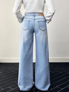 EMERY ROSE Ladies' Jeans With Pockets, Tall Women - Light Wash - View 4