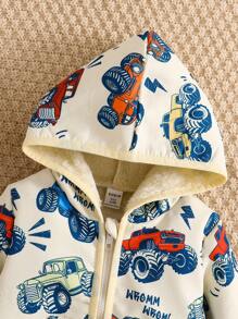 SHEIN 可爱舒适的男宝宝长袖连帽外套，多色设计，适合秋冬季穿着。 - 彩色 - 查看 4