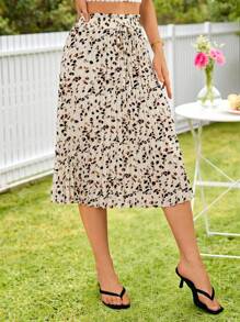 KARISMINA Váy suông in họa tiết túi giấy xếp ly toàn thân cho nữ - Nhiều màu - Xem 3