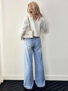 EMERY ROSE Ladies' Jeans With Pockets, Tall Women - Light Wash - View 5