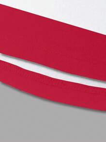 INAWLY Plus Size Contrast Stripe & Star Print Bandeau Top - Multicolor - View 4