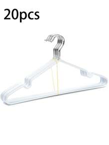 Modern Pink & White Stainless Steel Clothes Hangers, 5/10/20/40 Pack Non-Slip Heavy Duty Hangers For Tops/Blouses/Dresses, Space-Saving Minimalist Design Spring-Summer Wardrobe Organizer