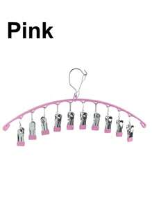 Stainless Steel Multi-Clip Laundry Organizer - Wind-Resistant Balcony Drying Rack With Non-Slip Grips For Socks/Underwear/Small Garments - Multicolor - View 10