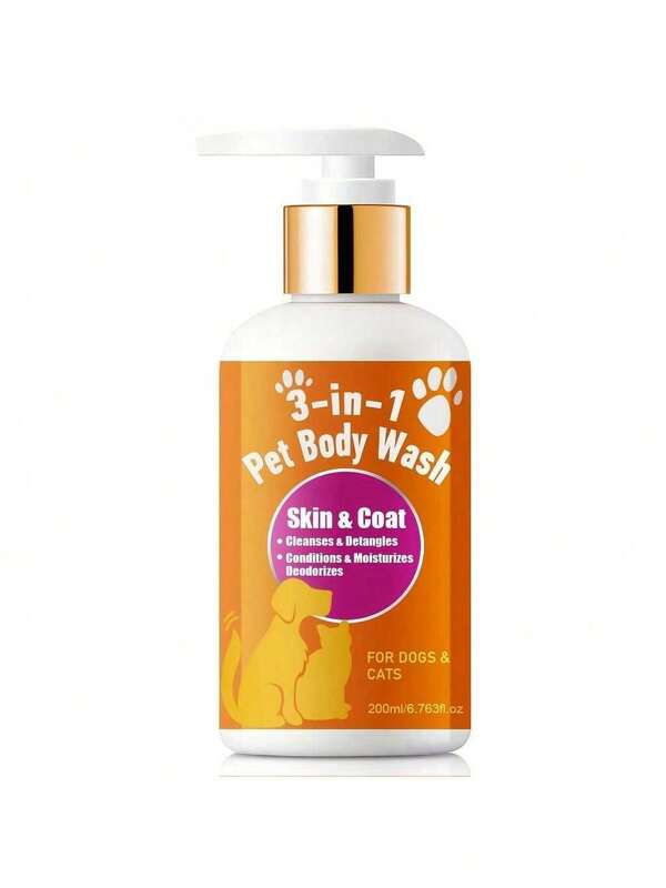 1PC/3pcs 3-In-1 Pet Body Wash With Vitamin E - Deep Cleans & Nourishes, Removes Dirt & Oil, Improves Dry Rough Light Beige, Locks In Moisture For Dogs & Cats, Daily Use, Dog Shampoo, Cleansing Formula, Nourishing Ingredients