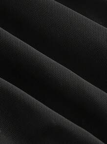 SHEIN MOD Plus Size Pleated Asymmetrical Ruffle Hem Skirt - Black - View 4