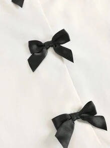 Girlism 青少年女孩休闲时尚圆领荷叶边泡泡袖纽扣上衣和长裤套装 - 杏色 - 查看 9