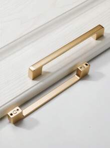 2pcs Aluminum Alloy Handles For Drawers, Cabinets, Furniture And Shoe Racks - Gold - View 3
