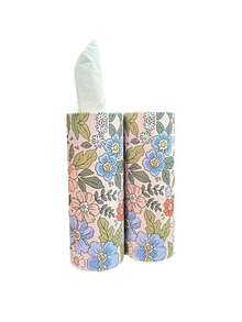 SHEIN 1/2包高品质车用/家用纸巾，圆柱形外观，精美花卉图案设计！吸水纸巾，居家旅行必备！创意车载纸巾盒，餐巾纸、面巾纸、家用包装纸。适用于户外野餐、家庭卧室、浴室、办公室、餐厅、清洁用品、婚庆用品、派对用品。3层加厚纸巾 - 彩色 - 查看 15