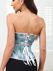 SHEIN 女士花卉提花前扣吊带背心 - 彩色 - 查看 2