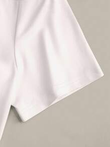 INAWLY 2 件套女士休闲心形刺绣 T 恤和条纹裤套装，夏季 - 彩色 - 查看 3