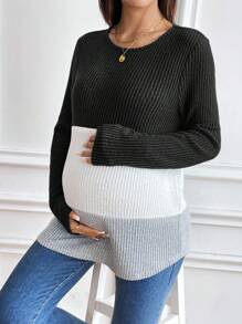 SHEIN 孕妇哺乳T恤，适合日常休闲穿着，秋季 - 黑色 - 查看 3