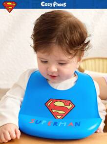 SUPERMAN X Cozy Pixies Baby Cartoon Pattern Cute Daily Wear Bib - Blue - View 5