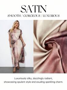 Maija 加大码花卉印花扭纹装饰修身长裙，都市风格女装 - 彩色 - 查看 9