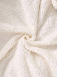 SHEIN Playful Pals 男婴幼儿 0-3 岁休闲日常百搭保暖羊毛连帽厚夹克，秋冬 - 卡其色 - 查看 7