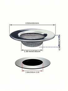 1/2 Stück Edelstahl Badewannensieb, Spülbeckensieb zum Haareinfangen, Duschablauf Abdeckung, Bad- und Waschküchen-Sieb, rostfreier Maschenfilter gegen Haarverklumpungen