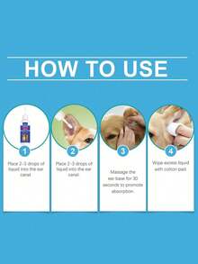 SHEIN Pet Ear Cleaner Daily For Pets To Relieve Ear Discomfort Gentle And Deep Clean Earwax 120ml - Multicolor - View 6