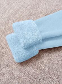 Franclia High Collar Thermal Lined Slim Fit Thermal Long Sleeve Sweater, Autumn/Winter New Arrival Fall Cloth For Women - Baby Blue - View 3