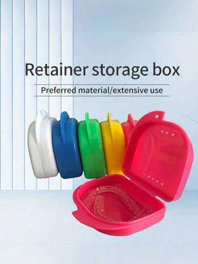 Estojo para guardar dentaduras ventilado e inodoro de 1 peça – Recipiente com trava para viagem para dentes invisíveis, protetores noturnos, contenções e acessórios odontológicos | Portátil, compacto, higiênico e à prova de vazamentos | Ideal para organização em casa e em qualquer lugar