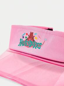 HARRY POTTER X SHEIN 可爱卡通图案粉色遮阳帽 - 粉色 - 查看 4