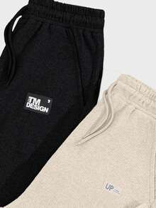 EURMUSE 2 Pcs Men's Waffle Fabric Basic Style Combination Fit Boxers, Set Of 2 - Multicolor - View 3