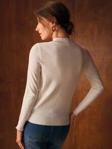 MOTF PREMIUM SUÉTER SLIM FIT COM PÉROLA FALSA