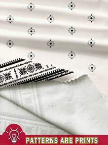 EMERY ROSE Vestido holgado casual de escote redondo con estampado floral para vacaciones de mujer