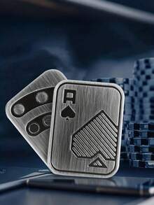 终极烦躁伴侣 - 缓解压力的金属扑克推卡滑块，带有触觉硬币，是完美的男士 EDC 玩具、办公桌配件，也是送给男朋友、父亲和同事的贴心礼物 - 彩色 - 查看 2